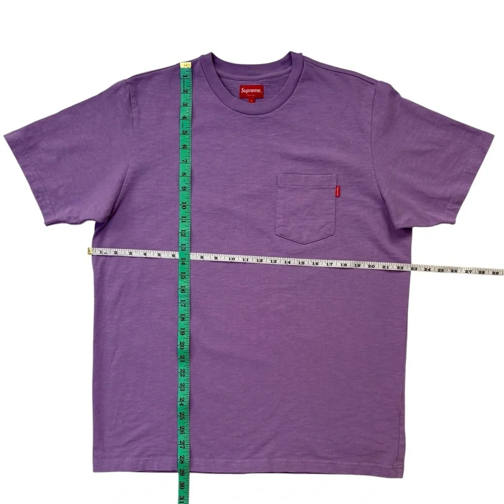 Supreme‎ Pocket T-shirt purple cotton - Picture 4 of 5